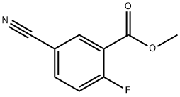 Methyl 5-cyano-2-fluorobenzoate 化学構造式