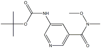 tert-butyl 5-(Methoxy(Methyl)carbaMoyl)pyridin-3-ylcarbaMate Struktur