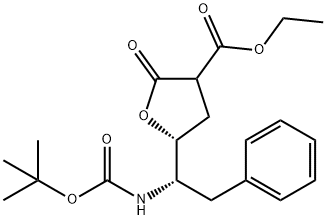 (5R)-5-[(1S)-1-[[(1,1-DiMethylethoxy)carbonyl]aMino]-2-phenylethyl]tetrahydro-2-oxo-3-furancarboxylic Acid Ethyl Ester|(5R)-5-[(1S)-1-[[(1,1-DiMethylethoxy)carbonyl]aMino]-2-phenylethyl]tetrahydro-2-oxo-3-furancarboxylic Acid Ethyl Ester