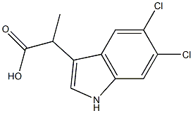 2-(5,6-二氯-1H-吲哚-3-基)丙酸,338744-31-3,结构式