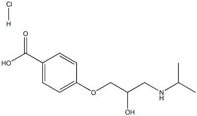 4-[2-Hydroxy-3-[(1-methylethyl)amino]propoxy]benzoic acid hydrochloride Struktur