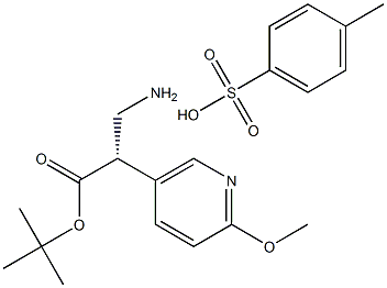 3(S)-(2-Methoxypyridin-5yl)-beta-alanine tert-butyl ester tosylate Structure