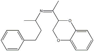 N-[1-(2,3-二氢-1,4-苯并二烷-2-基)亚乙基]-ALPHA-甲基苯丙胺 结构式