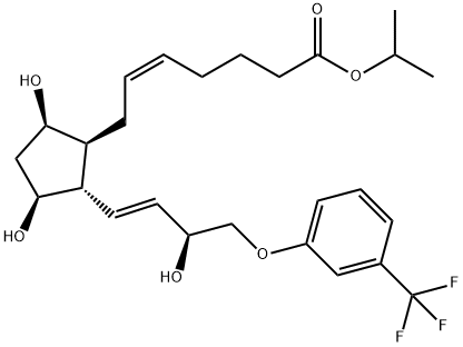 5-Heptenoic acid, 7-[(1S,2S,3S,5R)-3,5-dihydroxy-2-[(1E,3S)-3-hydroxy-4-[3-(trifluoroMethyl)phenoxy]-1-buten-1-yl]cyclopentyl]-, 1-Methylethyl ester, (5Z)- Struktur