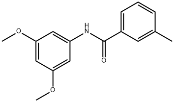 N-(3,5-ジメトキシフェニル)-3-メチルベンズアミド 化学構造式