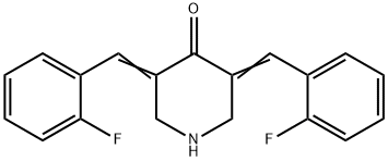 3,5-Bis[(2-fluorophenyl)Methylene]-4-piperidinone Struktur