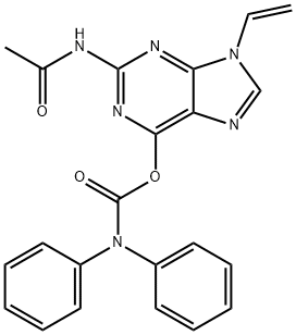 CarbaMic acid, diphenyl-,2-(acetylaMino)-9-ethenyl-9H-purin-6-yl ester(9CI) Structure