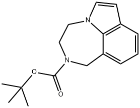 2-BOC-1,2,3,4-テトラヒドロピロロ[3,2,1-JK][1,4]ベンゾジアゼピン 化学構造式