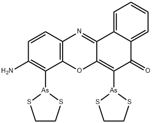 9-AMino-6,8-di-1,3,2-dithiarsolan-2-yl-5H-benzo[a]phenoxazin-5-one Structure