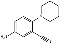 5-氨基-2-(哌啶-1-基)苯甲腈, 34595-33-0, 结构式