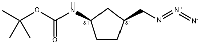 CarbaMic acid, N-[(1R,3S)-3-(azidoMethyl)cyclopentyl]-, 1,1-diMethylethyl ester Structure