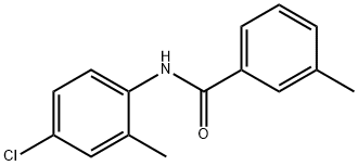 N-(4-氯-2-甲基苯基)-3-甲基苯甲酰胺, 349090-12-6, 结构式