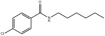 4-クロロ-N-N-ヘキシルベンズアミド 化学構造式