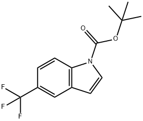 5-(トリフルオロメチル)-1H-インドール-1-カルボン酸TERT-ブチル 化学構造式