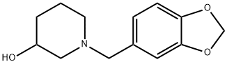 1-Benzo[1,3]dioxol-5-ylMethyl-piperidin-3-ol 化学構造式