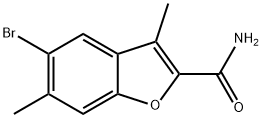 5-BroMo-3,6-diMethylbenzofuran-2-carboxaMide Structure