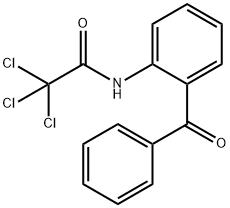 N-(ベンゾイルフェニル)-2,2,2-トリクロロアセトアミド 化学構造式