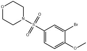 4-((3-broMo-4-Methoxyphenyl)sulfonyl)Morpholine Struktur