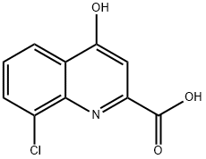 8-Chloro-4-hydroxy-quinoline-2-carboxylic acid 结构式