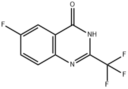 6-氟-2-三氟甲基-3H-喹唑啉-4-酮, 35982-57-1, 结构式