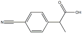 2-(4-Cyanophenyl)propanoic acid 化学構造式