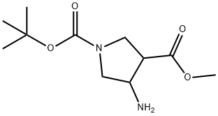 1-tert-Butyl 3-Methyl 4-aMinopyrrolidine-1,3-dicarboxylate Struktur