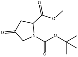 1-BOC-4-氧代-2-甲酸甲酯吡咯烷, 362706-26-1, 结构式