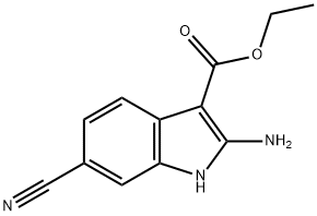 2-氨基-6-氰基-1H-吲哚-3-甲酸乙酯,365548-02-3,结构式