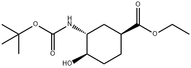 (1S,3R,4R)-3-(Boc-aMino)-4-hydroxy-cyclohexanecarboxylic acid ethyl ester Structure