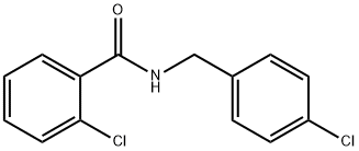 2-クロロ-N-(4-クロロベンジル)ベンズアミド 化学構造式