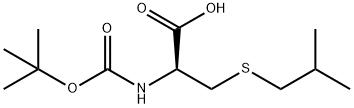 (2S)-2-((tert-butoxycarbonyl)aMino)-3-(isobutylsulfanyl)propanoic acid 化学構造式