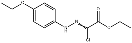 (2Z)-2-クロロ-2-[2-(4-エトキシフェニル)ヒドラジン-1-イリデン]酢酸エチル 化学構造式
