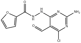 2-Furancarboxylic acid, 2-(2-aMino-6-chloro-5-forMyl-4-pyriMidinyl)hydrazide|N-(2-氨基-6-氯-5-甲酰基嘧啶-4-基)呋喃-2-甲酰肼