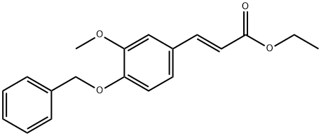 (E)-3-(4-(苄氧基)-3-甲氧基苯基)丙烯酸乙酯 结构式