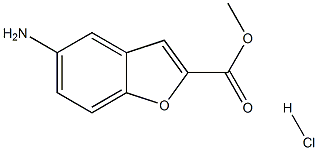 5-アミノ-1-ベンゾフラン-2-カルボン酸メチル塩酸塩 化学構造式