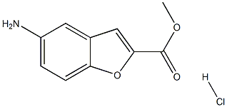 2-Benzofurancarboxylic acid, 5-aMino-, Methyl ester (hydrochloride) Structure