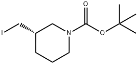 (3S)-3-(IodoMethyl)-1-Boc-piperidine 结构式