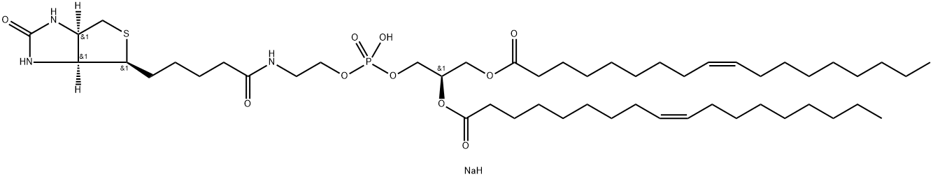 1,2-dioleoyl-sn-glycero-3-phosphoethanolaMine-N-(biotinyl) (sodiuM salt) 化学構造式