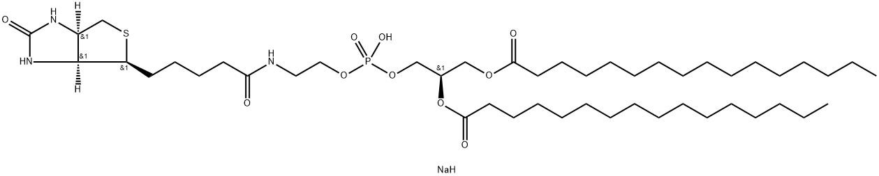 1,2-dipalMitoyl-sn-glycero-3-phosphoethanolaMine-N-(biotinyl) (sodiuM salt) Structure