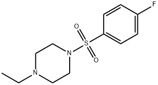 1-エチル-4-((4-フルオロフェニル)スルホニル)ピペラジン 化学構造式
