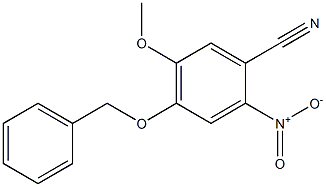 2-ニトロ-4-(ベンジルオキシ)-5-メトキシベンゾニトリル 化学構造式
