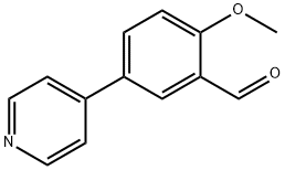 2-甲氧基-5-(吡啶-4-基)苯甲醛 结构式