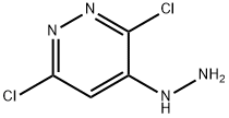 Pyridazine, 3,6-dichloro-4-hydrazinyl- 化学構造式