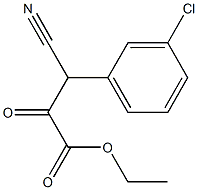 3-(3-Chloro-phenyl)-3-cyano-2-oxo-propionic acid ethyl ester 化学構造式