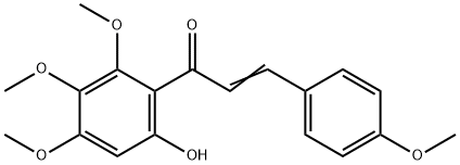(E)-1-(6-hydroxy-2,3,4-triMethoxyphenyl)-3-(4-Methoxyphenyl)prop-2-en-1-one Structure
