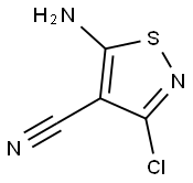 5-氨基-3-氯异噻唑-4-甲腈 结构式