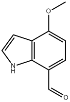 1H-Indole-7-carboxaldehyde,4-methoxy-(9CI) Structure