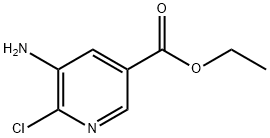 5-氨基-6-氯-3-吡啶羧酸乙酯 结构式