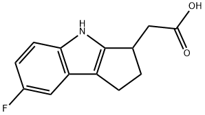 2-(7-Fluoro-1,2,3,4-tetrahydrocyclopenta[b]indol-3-yl)acetic acid Struktur