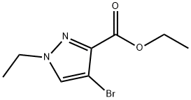 4-溴-1-乙基吡唑-3-羧酸乙酯, 400877-59-0, 结构式